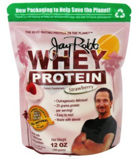 Jay Robb Whey Protein Powder Strawberry -- 12 oz