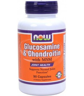 NOW Foods Glucosamine & Chondroitin with MSM 90 Capsule Bottle