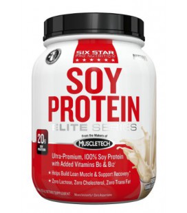 Six Star Pro Nutrition Elite Series Soy Protein Powder, French Vanilla Cream, 1.44 Pound