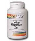 Solaray - Calcium Magnesium Zinc, 250 capsules