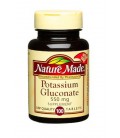 Nature Made Potassium Gluconate 550mg, 100 Tablets (Pack of