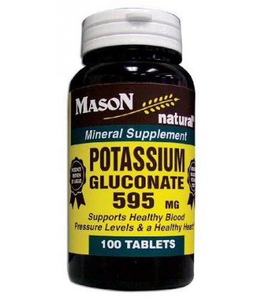 Mason Vitamins Potassium Gluconate 595Mg Tablets, 100-Count