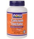 Now Foods Calcium Lactate Tablets, 10 Grain - 650mg, 250-Count