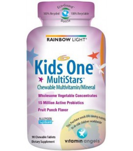 Rainbow Light Kids One MultiStars, Fruit Punch, Chewable Tab