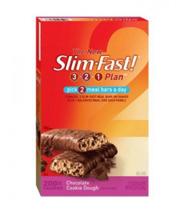 Slimfast 200 Calorie, Chocolate Chip Cookie Dough, Meal Bar,