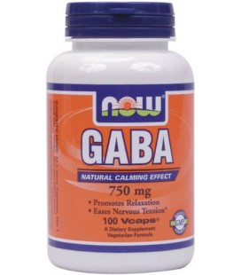 NOW Foods Gaba 750mg, 100 Vcaps