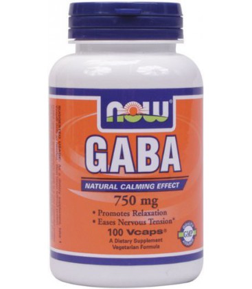 NOW Foods Gaba 750mg, 100 Vcaps