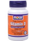 NOW Foods Vitamin D-3, 2,000 IU, 120 Softgels