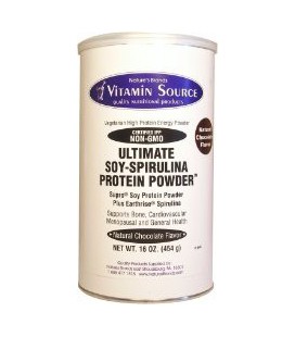 Vitamin Source Non Gmo Soy Spirulina Protein Pwd Chocolate Veg
