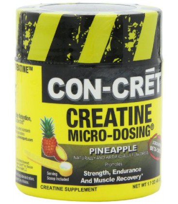 CON-CRET Creatine Micro-Dosing Powder, Pineapple, 1.7 Ounce