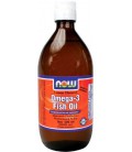 Now Foods Omega - 3 Fish Oil, Lemon Flavor, 500ml - 16.9 Oz