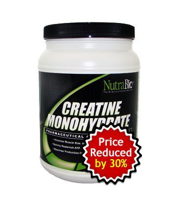 NutraBio Creatine Monohydrate Powder - 500 Grams