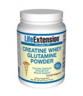 Life Extension Creatine-Whey-Glutamine Powder, Vanilla, 1 Pound