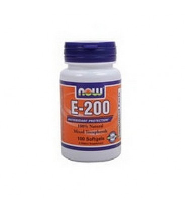 NOW Foods E-200 Mixed Tocopherols, 100 Softgels (Pack of 3)