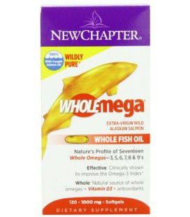 New Chapter Wholemega Whole Fish Oil, 120 Softgels