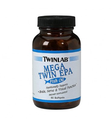 Twinlab Mega Twin EPA Fish Oil, 1200 mg, 60 Softgels