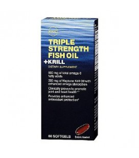 GNC Triple Strength Fish Oil Plus Krill 60 Soft Gels