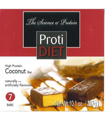 Protidiet Coconut (With Chocolate) High Protein Bars (Box of
