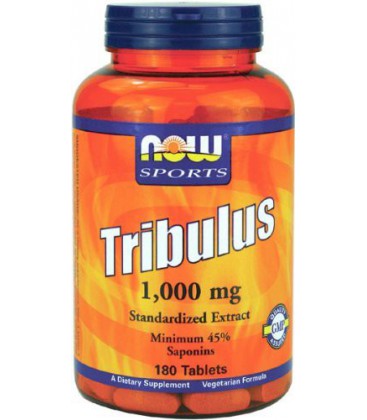NOW Foods Tribulus 1000mg, 45% Extract, 180 Tablets