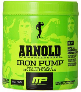 Muscle Pharm Arnold Schwarzenegger Series Iron Pump Pre-Workout Formula, Fruit Punch, 30 servings
