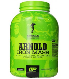 Muscle Pharm Arnold Schwarzenegger Series Iron Mass Weight Gainer, Vanilla Malt, 5 Pound