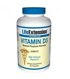 Life Extension Vitamin D3, 5000 IU, 60-Count