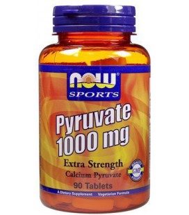 NOW Foods Pyruvate 1,000 mg Tabs, 90 ct (Pack of 2)