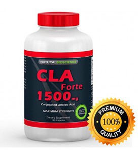 CLA ForteTM-Maximum Strength-1500mg, 120 Softgels - 1 Natural Fat Burner - Made with 100% Pure Safflower Oil - High Potency CLA