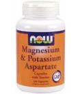 Magnesium & Potassium Aspartate with Taurine by Now Foods 120 Capsules