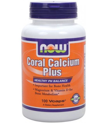 NOW Foods Coral Calcium Plus Mag, 100 Vcaps,