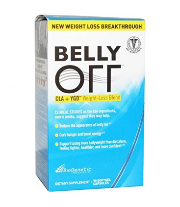 BELLY OFF CLA 1000mg with YGD Weight Loss and Energy Blend, Reduce the Appearance of Belly Fat and reduce your Appetite, 90 Sof