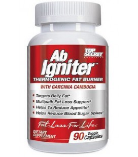 Top Secret Nutrition AB Igniter Thermo Genic Fat Burner Veg Capsules, 90 Count