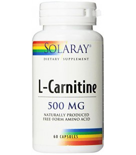 Solaray L-Carnitine Free-Form Capsules, 500mg, 60 Count