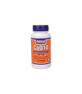 Now Foods CoQ10, 50mg with Vitamin E, Softgels, 200-Count