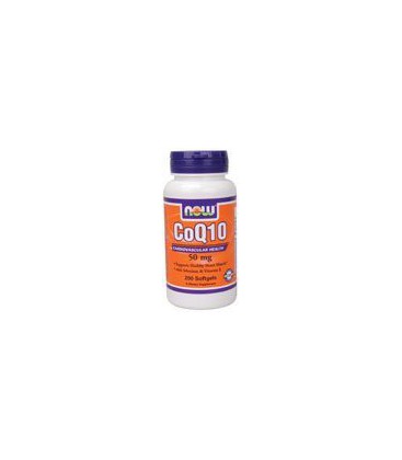 Now Foods CoQ10, 50mg with Vitamin E, Softgels, 200-Count