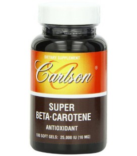 Carlson Labs Super Beta Carotene, Antioxidant  100 Softgels- 25,000 IU(16 MG)