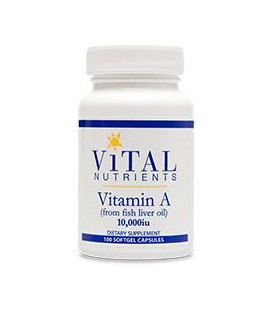 Vital Nutrients - Vitamin A 10,000 IU 100 gels