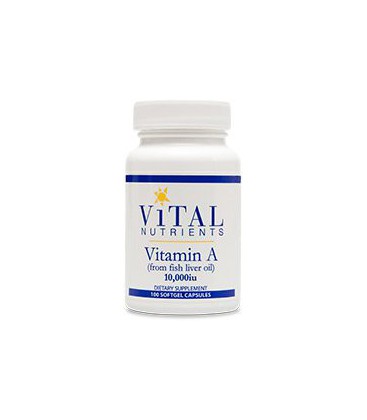 Vital Nutrients - Vitamin A 10,000 IU 100 gels