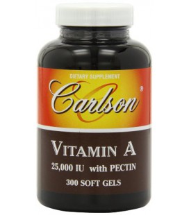 Carlson Labs Vitamin A with Pectin, 25000 IU, 300 Softgels