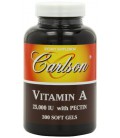 Carlson Labs Vitamin A with Pectin, 25000 IU, 300 Softgels