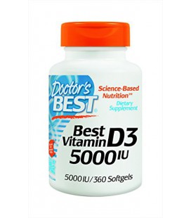 Doctor's Best Vitamin D3 5000iu Soft-gels, 360-Count