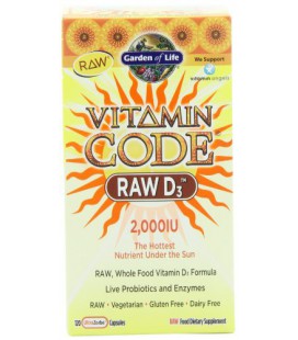 Garden of Life Vitamin Code RAW D3, 120 Capsules