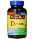 Nature Made Vitamin D3 1000 IU, Mega Size, 300-Count Liquid Softgels