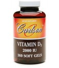 Carlson Vitamin D3 2000 IU, 360 Softgels