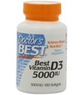 Doctor's Best Vitamin D3 5000iu, Soft Gels, 180-Count