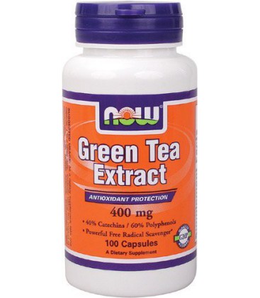 Now Foods Green Tea Extract, 400mg Capsules, 100-Count (Pack of 2)