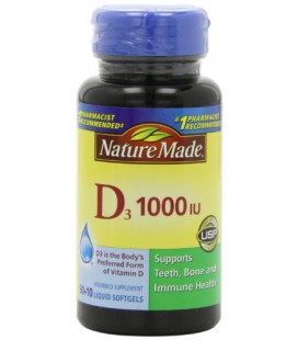 Nature Made, Vitamin D3 1,000 I.u. Liquid Softgels, 100-Count