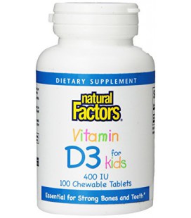 Natural Factors Children Chew Vitamin D3 400iu, 100 Count