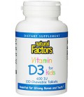 Natural Factors Children Chew Vitamin D3 400iu, 100 Count