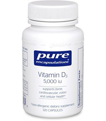 Pure Encapsulations - Vitamin D3 5,000 i.u. - 120 VegiCaps (Premium Packaging)